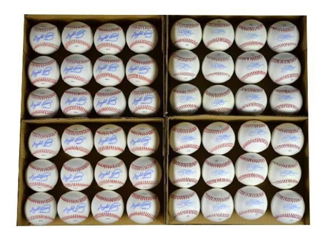Large Lot of (96) Hall of Famer Single Signed Baseballs 24 each of Palmer, Sutton, Perry and Fingers